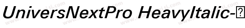 UniversNextPro HeavyItalic字体转换